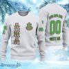 Personalized Aka Sorority White Knitted Ugly Christmas Sweater