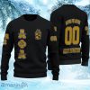 Personalized Alpha Phi Alpha Black Knitted Ugly Christmas Sweater