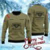Personalized Budweiser Flag Military Green Ugly Christmas Sweater Gift For Men And Women