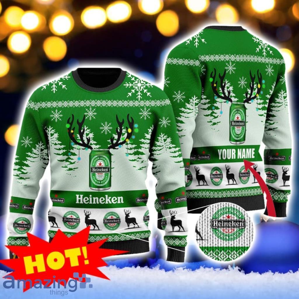 Personalized Deer Heineken Christmas Sweater Gift For Men And Women image Personalized Deer Heineken Christmas Sweater Gift For Men And Women Product Photo 1