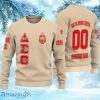 Personalized Delta Sigma Theta Cream Knitted Ugly Christmas Sweater