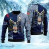 Personalized Eagle U.S Navy Military Blue Camo Christmas Ugly Sweater 3D