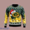 Personalized Green Bay Packer Symbol Wearing Santa Claus Hat Ho Ho Ho Ugly Christmas Sweater Gift For Men Women