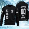 Personalized Groove Phi Groove Black Knitted Ugly Christmas Sweater
