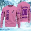 Personalized Key Rose Pink Knitted Ugly Christmas Sweater