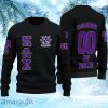 Personalized Klc Black Knitted Ugly Christmas Sweater