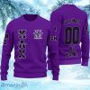 Personalized Klci Purple Knitted Ugly Christmas Sweater