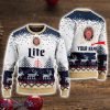 Personalized Miller Lite Lover Gift Ugly Christmas Sweater