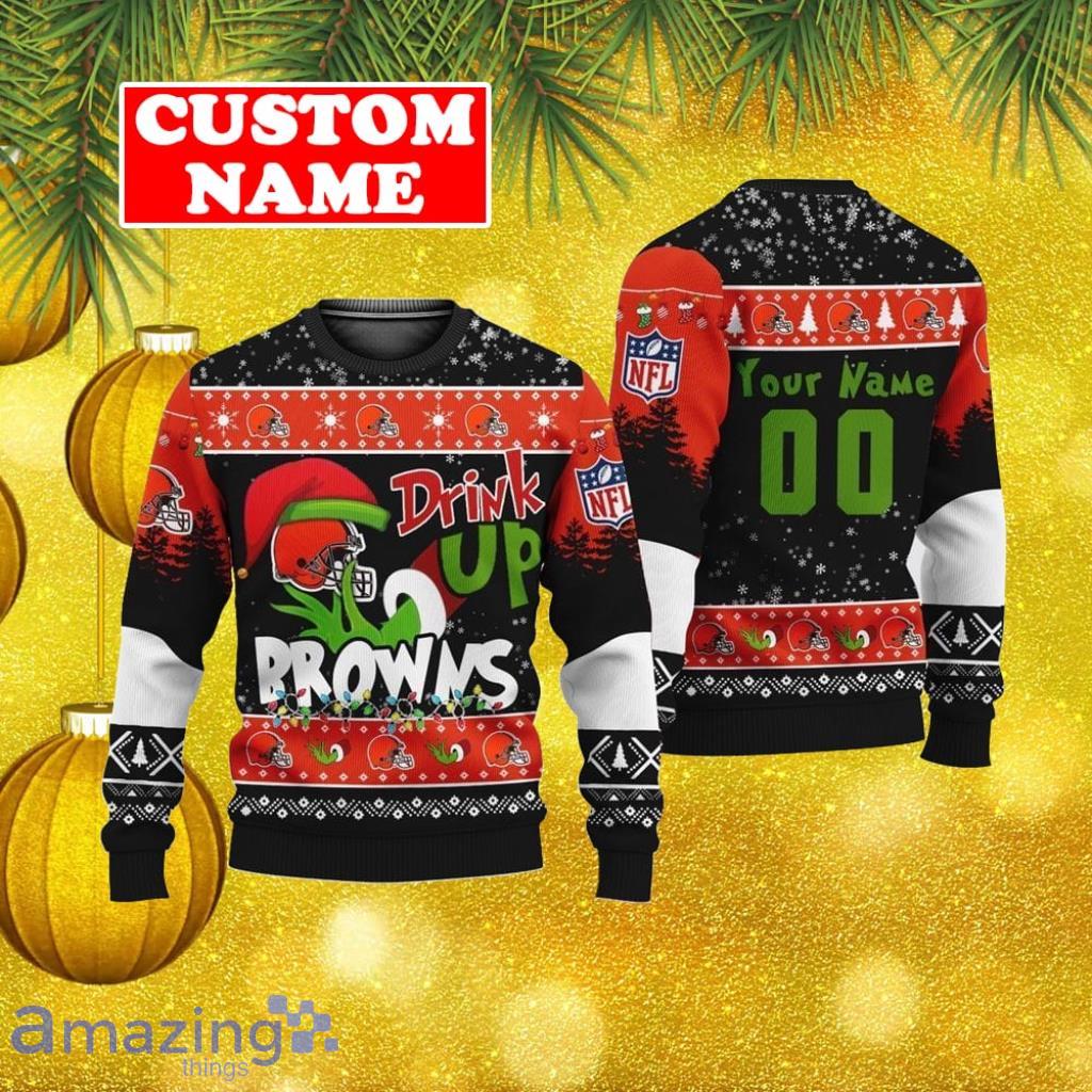 NFL Logo Ugly Christmas Sweater - Cleveland Browns Gifts For Him