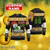 Personalized Name And Number NFL Pittsburgh Steelers Ugly Christmas Sweater Grinch Drink Up Gift For Men And Women
