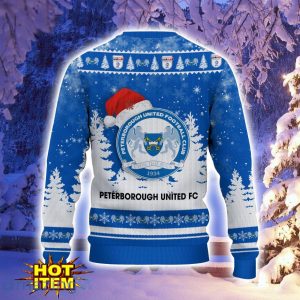 Peterborough United F.C Ugly Christmas Sweater Holiday Gift Ideas For Sport Fans Product Photo 3