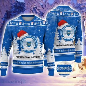 Peterborough United F.C Ugly Christmas Sweater Holiday Gift Ideas For Sport Fans Product Photo 1