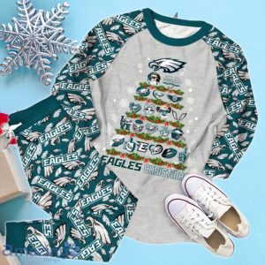 Philadelphia Eagles Christmas Tree Limited Edition Pajamas Set Product Photo 2