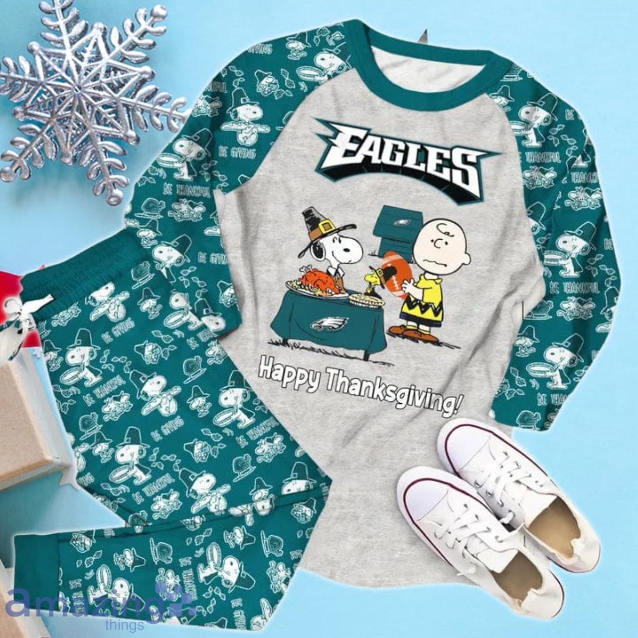 Philadelphia Eagles Football Happy Thanksgiving Fan Limited Edition Pajamas Set image Philadelphia Eagles Football Happy Thanksgiving Fan Limited Edition Pajamas Set Product Photo 3