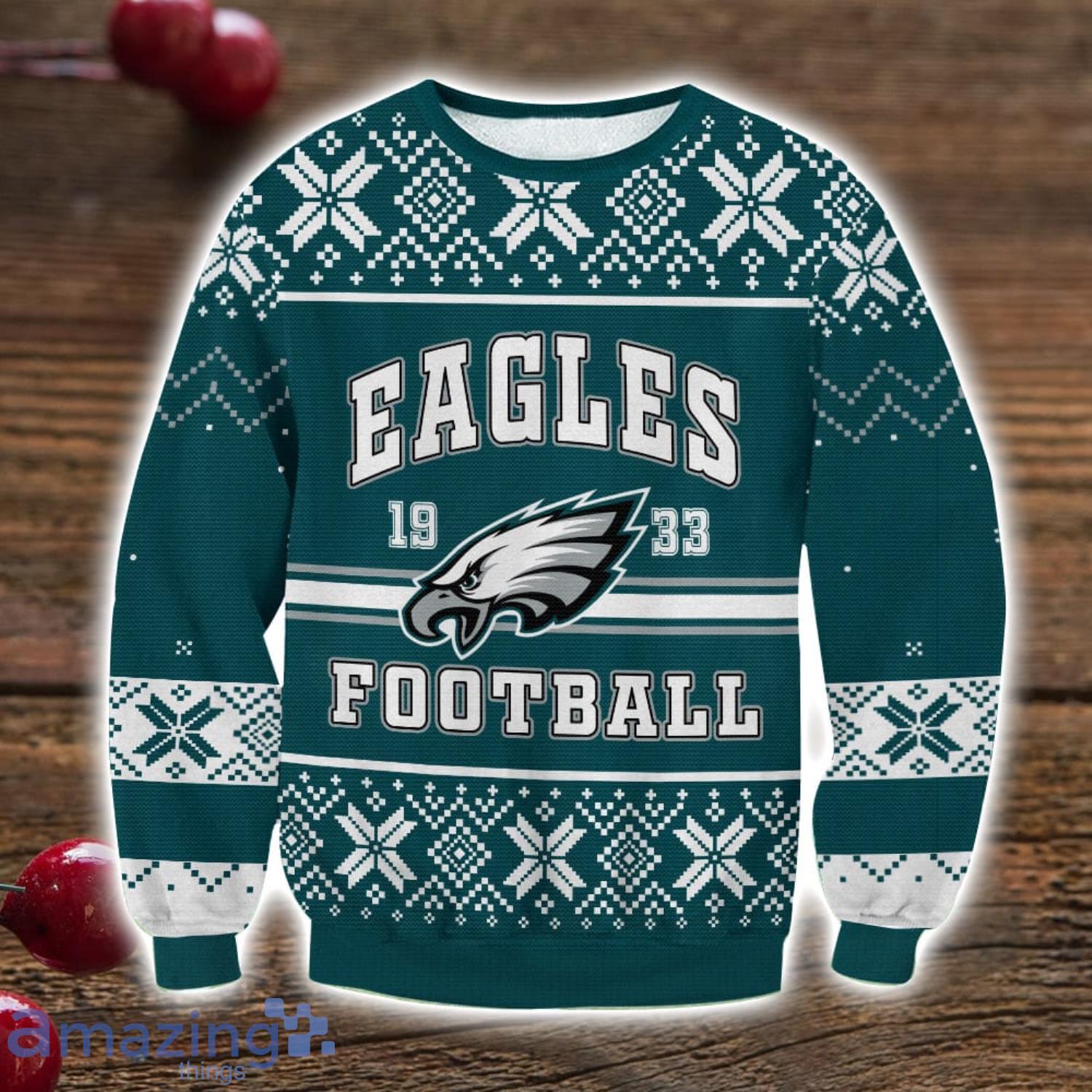 Philadelphia Eagles Football Ugly Christmas Sweater Christmas Gift For Men And Women image Philadelphia Eagles Football Ugly Christmas Sweater Christmas Gift For Men And Women Product Photo 1