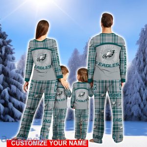 Philadelphia Eagles Pajamas Set Family Custom Name Christmas Gift Football Team Pajamas Set Product Photo 2