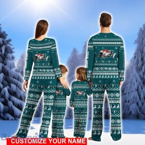 Philadelphia Eagles Team Pajamas Set Christmas Gift For Family Holiday Gift Personalized Name Product Photo 2