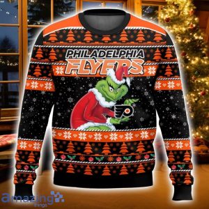 Philadelphia Flyers Grinch Ugly Christmas Sweater Christmas Gift For Sport Fans Product Photo 1