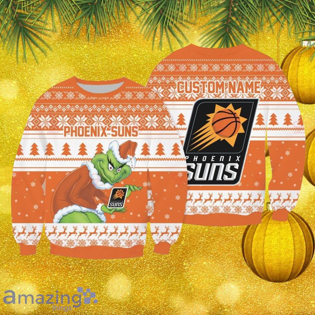 Phoenix Suns Grinch Custom Christmas Ugly Sweater Christmas Gift For Men And Women image Phoenix Suns Grinch Custom Christmas Ugly Sweater Christmas Gift For Men And Women Product Photo 1