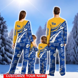 Pittsburgh Panthers Cute Christmas Pajamas Set Personalized Name Christmas Gifts For Fans Product Photo 2