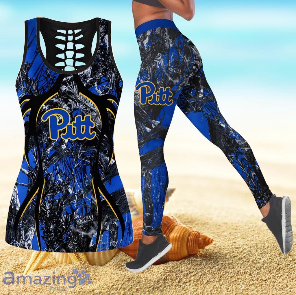Pittsburgh Panthers NCAA Personalized Hollow Tanktop And Leggings For Women image Pittsburgh Panthers NCAA Personalized Hollow Tanktop And Leggings For Women Product Photo 1