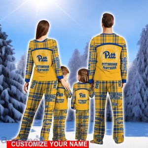 Pittsburgh Panthers Pajamas Set Family Custom Name Christmas Gift Football Team Pajamas Set Product Photo 2