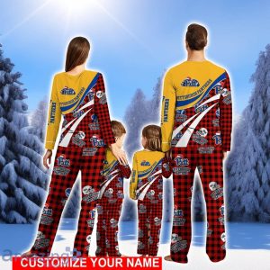 Pittsburgh Panthers Team Pajamas Personalize Name Buffalo Plaid Cute Christmas Pajamas Set image Pittsburgh Panthers Team Pajamas Personalize Name Buffalo Plaid Cute Christmas Pajamas Set Product Photo 2