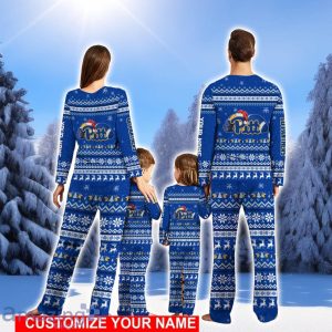 Pittsburgh Panthers Team Pajamas Set Christmas Gift For Family Holiday Gift Personalized Name Product Photo 2