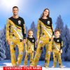 Pittsburgh Steelers Cute Christmas Pajamas Set Personalized Name Christmas Gifts For Fans