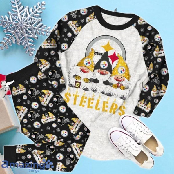 Pittsburgh Steelers Gnomies Christmas Limited Edition Pajamas Set Product Photo 2