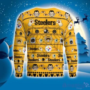 Pittsburgh Steelers Pumpkin Halloween Spooky Ghost Pattern Funny 3D Sweater Men And Women Gift Product Photo 4