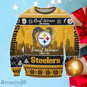 Pittsburgh Steelers Smart Woman Love Football Ugly Christmas Sweater Product Photo 1