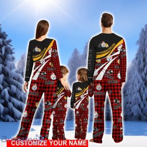 Pittsburgh Steelers Team Pajamas Personalize Name Buffalo Plaid Cute Christmas Pajamas Set Product Photo 2