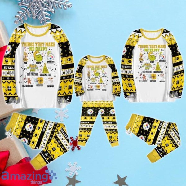 Pittsburgh Steelers Things That Make Me Happy Limited Edition Pajamas Set Product Photo 2