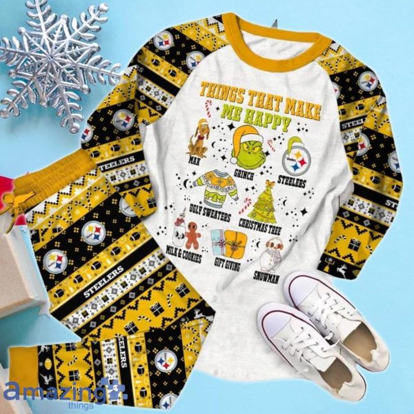 Pittsburgh Steelers Things That Make Me Happy Limited Edition Pajamas Set Product Photo 1