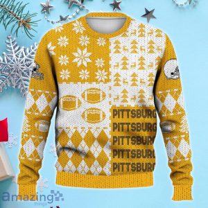Pittsburgh Ugly Sweater Christmas, Retro Football American Sweatshirt Pattern 3D For Fans Product Photo 2
