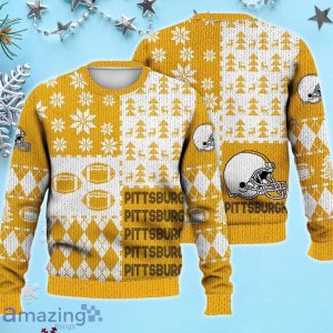 Pittsburgh Ugly Sweater Christmas, Retro Football American Sweatshirt Pattern 3D For Fans Product Photo 1