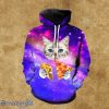 Pizza Taco Cat In Space 3D Hoodie Impressive Gift For Men And Women