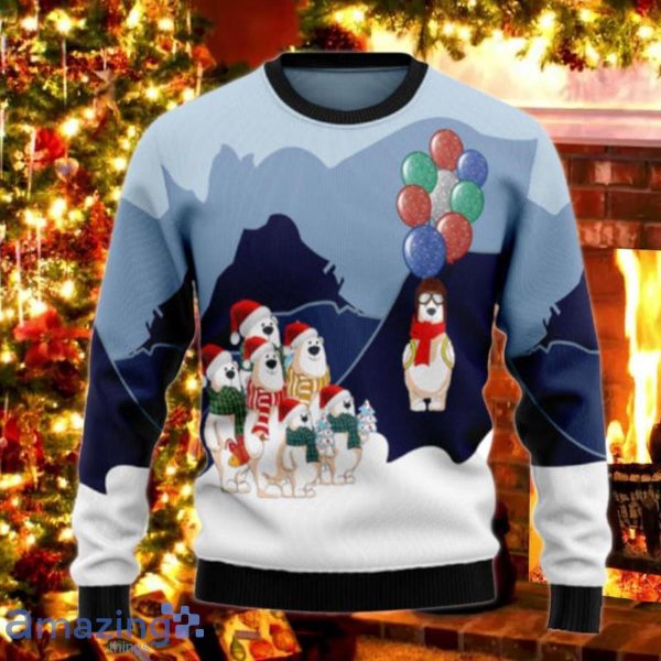 Polar Bear Balloon Ugly Christmas Sweater Style Gift For Men And