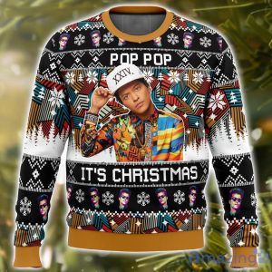 Pop Pop It’s Christmas Bruno Mars AOP Ugly Christmas Sweater Christmas Holiday Gift For Men And Women Product Photo 2