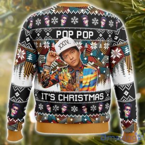 Pop Pop It’s Christmas Bruno Mars AOP Ugly Christmas Sweater Christmas Holiday Gift For Men And Women Product Photo 3