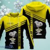 Printed Dollar General Logo Cute Snoopy Yellow And Black 3D Hoodie All Over Print Gift For Men And Women