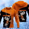 Printed Home Depot Logo Cute Snoopy Orange And Black 3D Hoodie All Over Print Gift For Men And Women