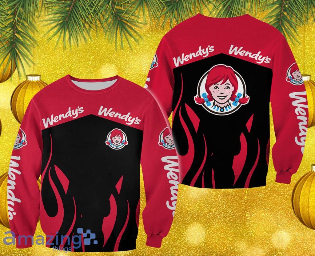 Printed Wendy's V3 Ugly Sweater Christmas 3D Gift For Christmas Funny image Printed Wendy's V3 Ugly Sweater Christmas 3D Gift For Christmas Funny