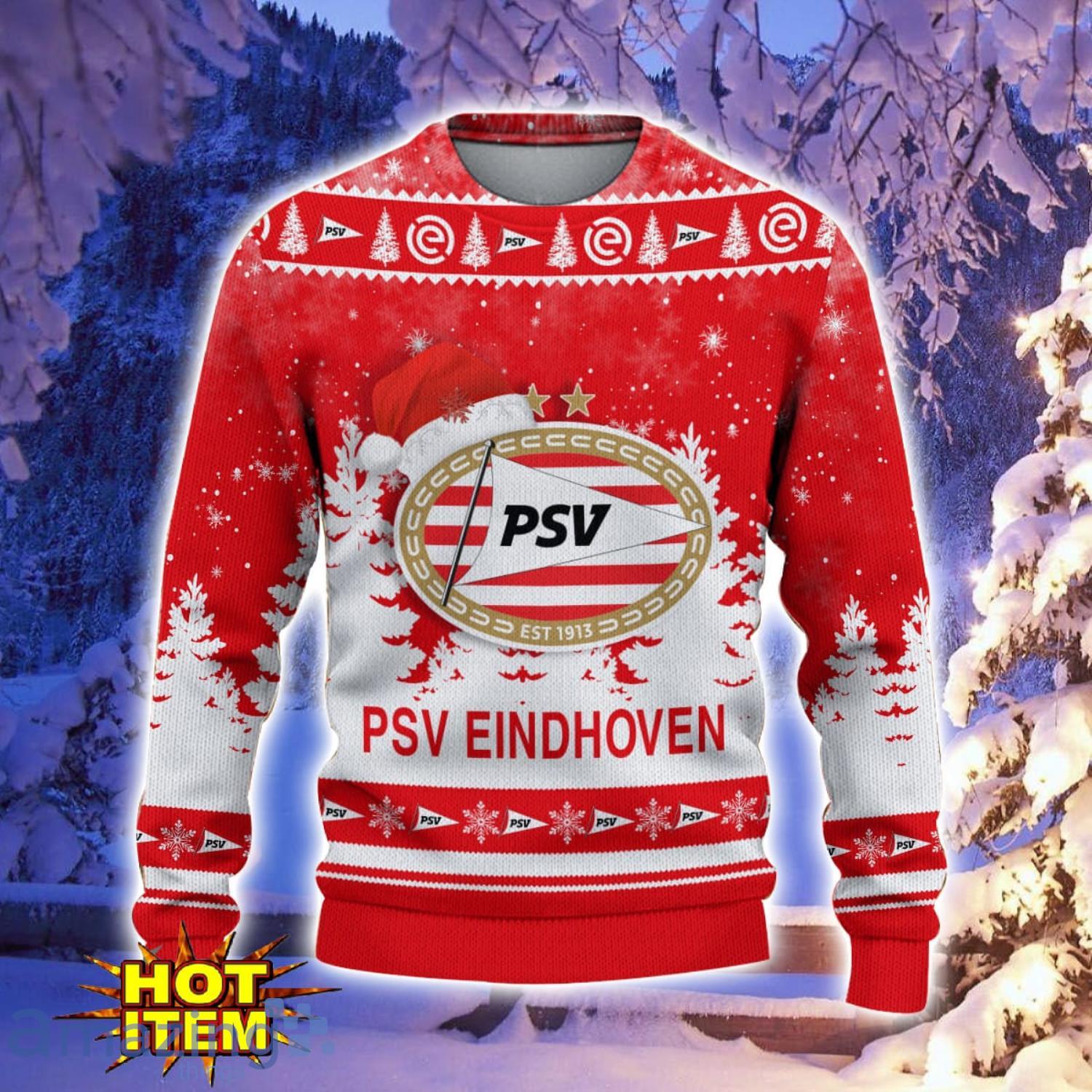 PSV 3D Sweater Gift For Sport Fans Ugly Christmas Sweater image PSV 3D Sweater Gift For Sport Fans Ugly Christmas Sweater Product Photo 2