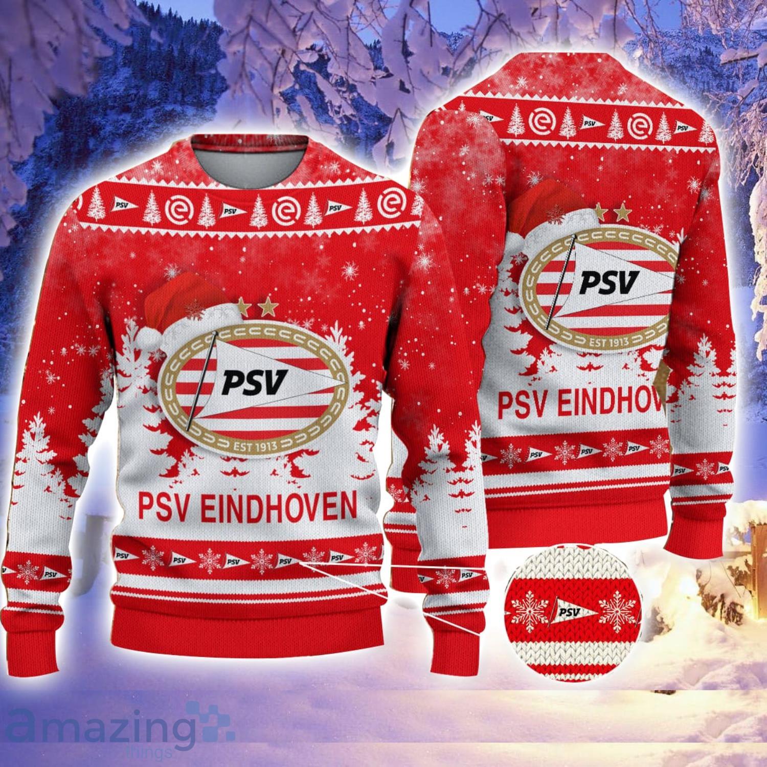 PSV 3D Sweater Gift For Sport Fans Ugly Christmas Sweater image PSV 3D Sweater Gift For Sport Fans Ugly Christmas Sweater Product Photo 1