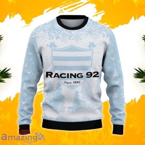 Racing 92 Ugly Christmas Sweater, Xmas Gift Ideas 2023 For Fans image Racing 92 Ugly Christmas Sweater, Xmas Gift Ideas 2023 For Fans Product Photo 2