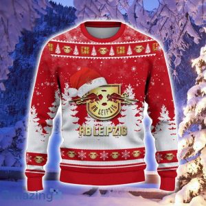 RB Leipzig Logo Wearing Santa Hat Ugly Christmas Sweater Christmas Gift 3D Sweater Product Photo 2