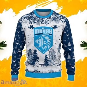 RC Massy Essonne Ugly Christmas Sweater, Xmas Gift Ideas 2023 For Fans image RC Massy Essonne Ugly Christmas Sweater, Xmas Gift Ideas 2023 For Fans Product Photo 2