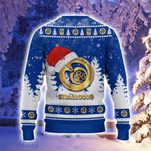 RC Strasbourg Alsace Logo Wearing Santa Hat Ugly Christmas Sweater Christmas Gift 3D Sweater Product Photo 3